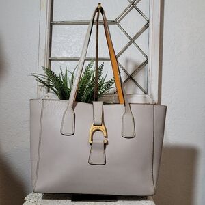 Dooney & Bourke Emerson Shannon Tote Small Florentine Gray/ Orange Leather Tote